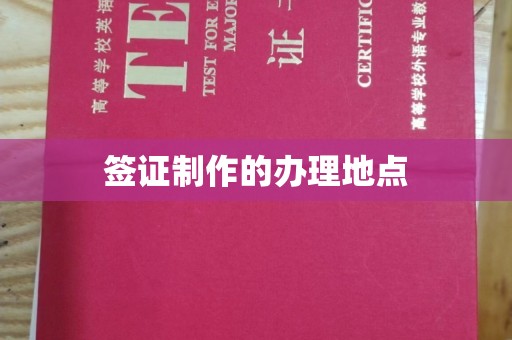 南宫签证制作的办理地点
